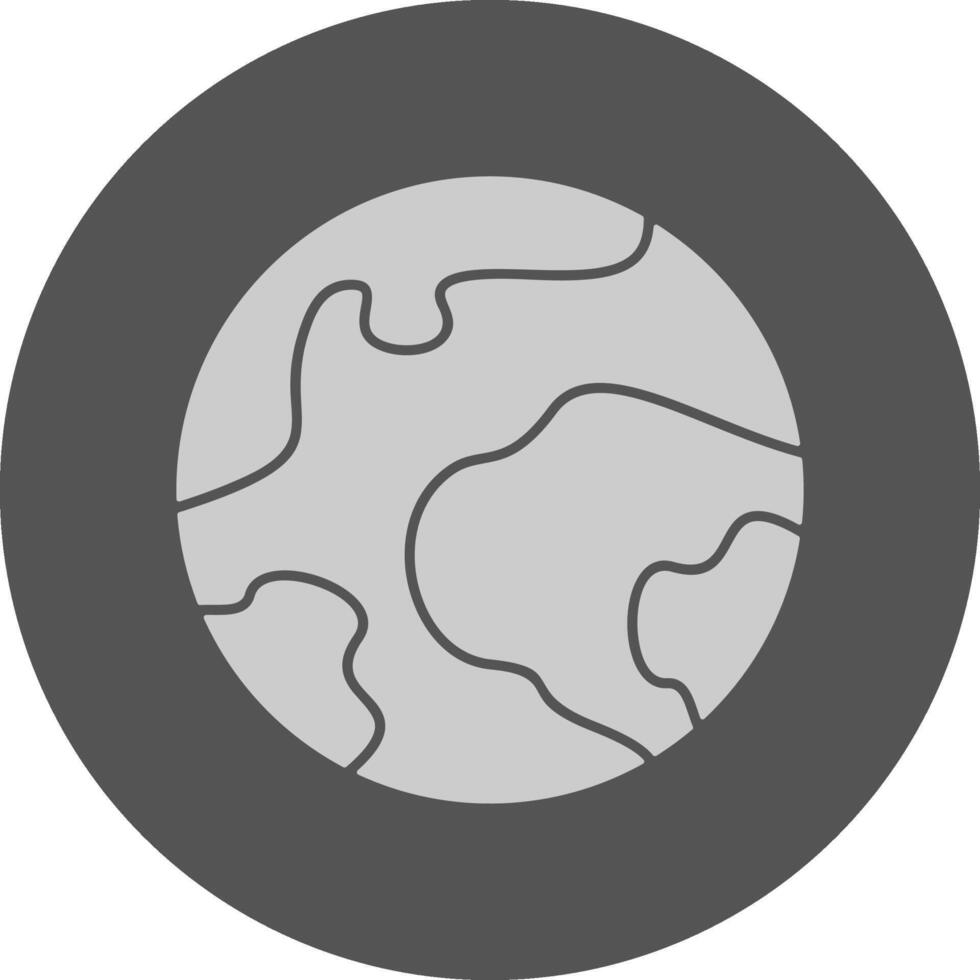 World map Minimal Grey Icon vector