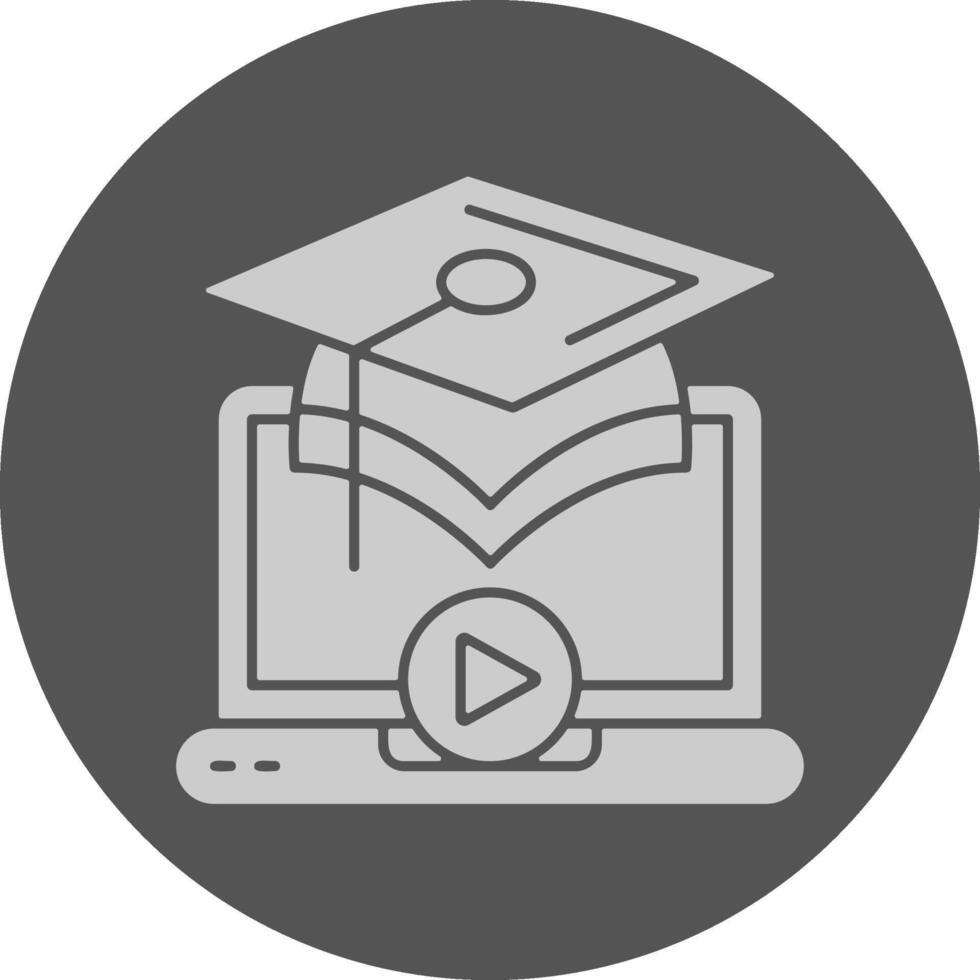 Educational Minimal Grey Icon vector