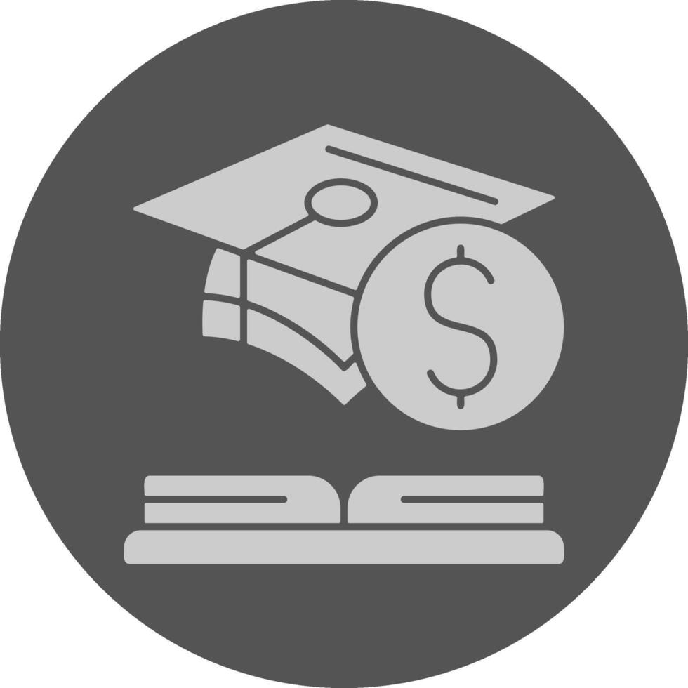 Financial Literacy Minimal Grey Icon vector