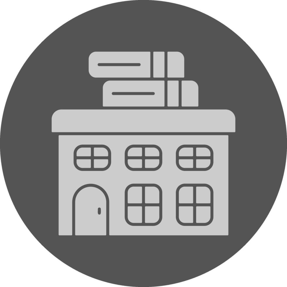 School library Minimal Grey Icon vector