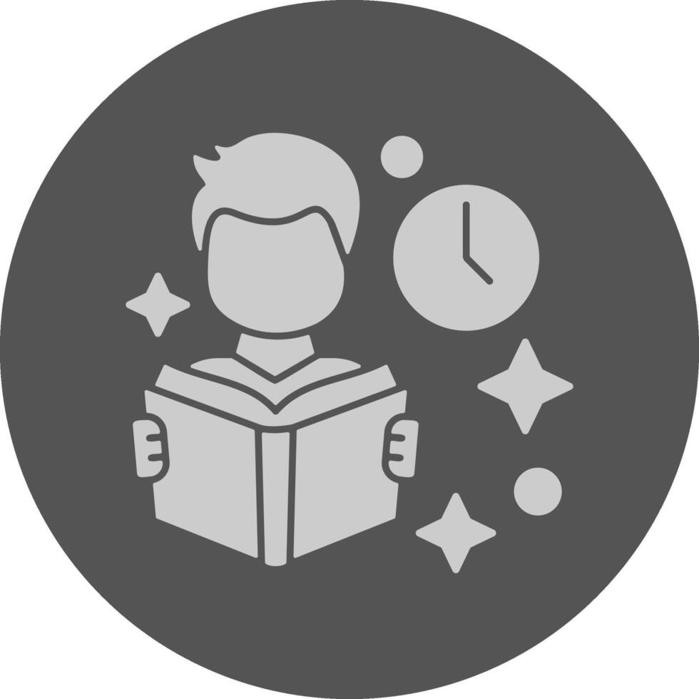 Storytime for children Minimal Grey Icon vector