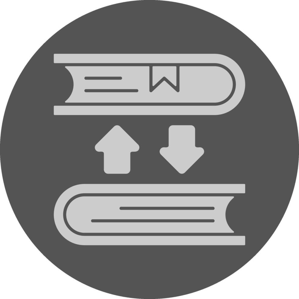 Book exchange Minimal Grey Icon vector