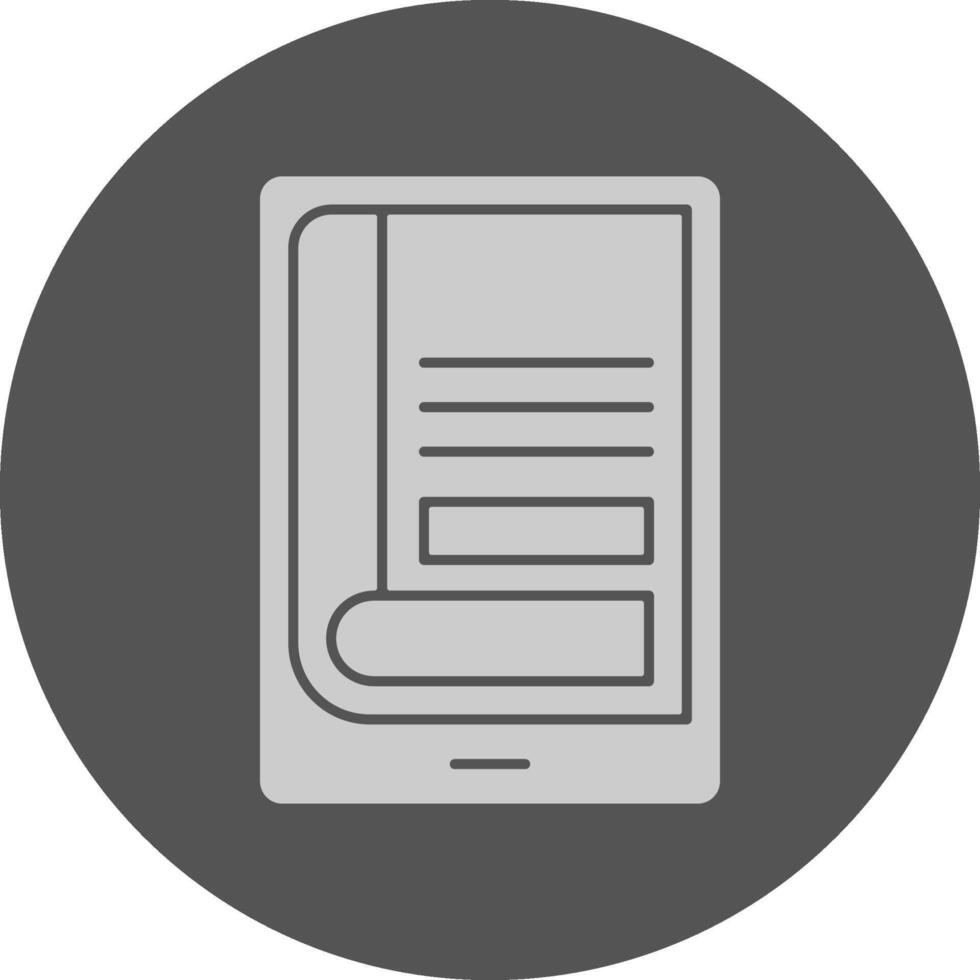Digital book cover Minimal Grey Icon vector