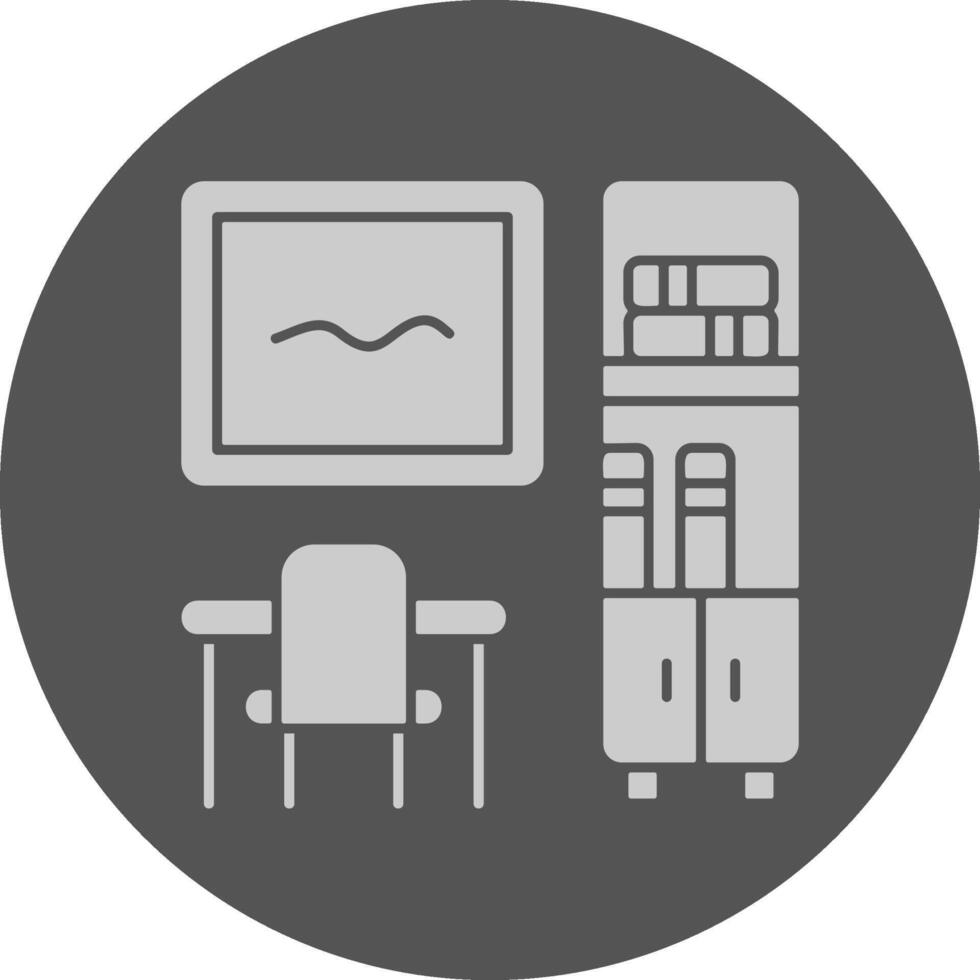 Classroom library corner Minimal Grey Icon vector