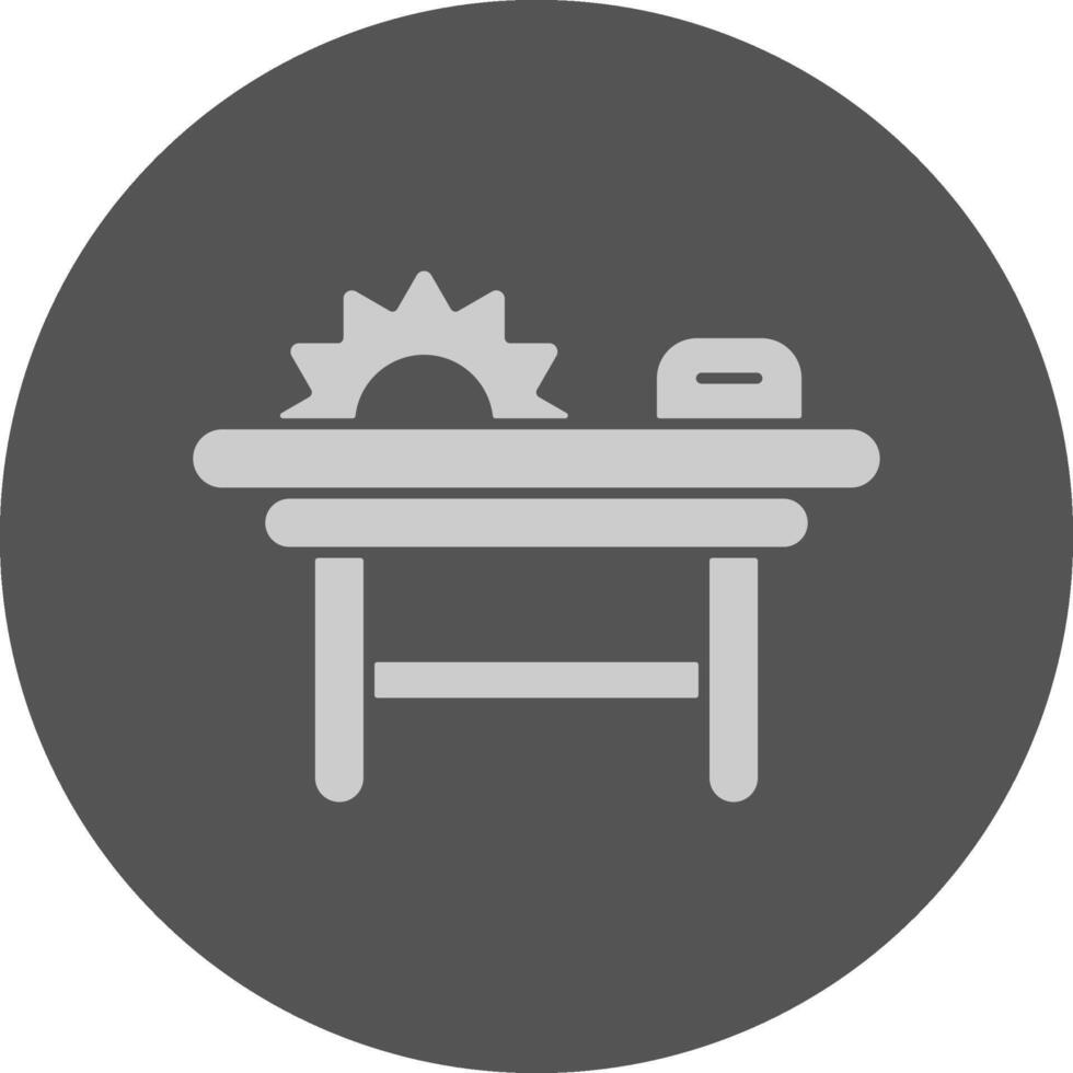 Sawmill Minimal Grey Icon vector