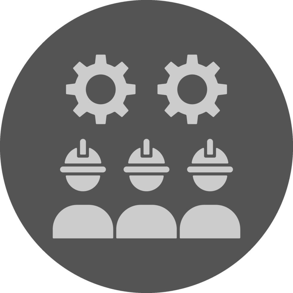 Teamwork Minimal Grey Icon vector