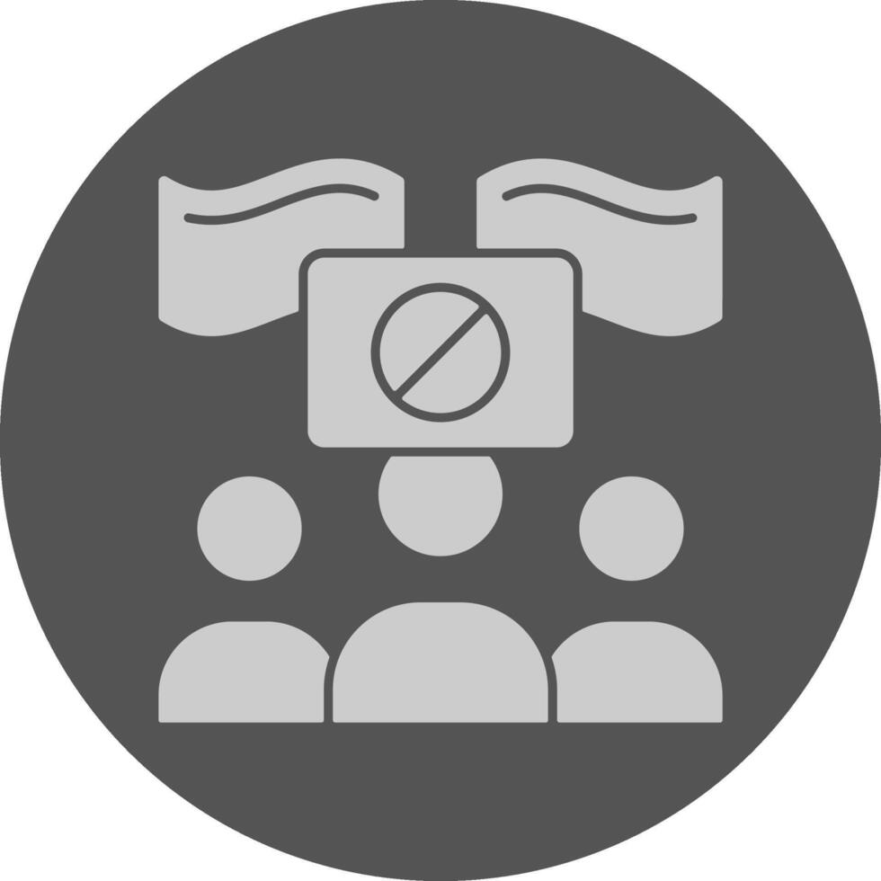 Union Rally Minimal Grey Icon vector