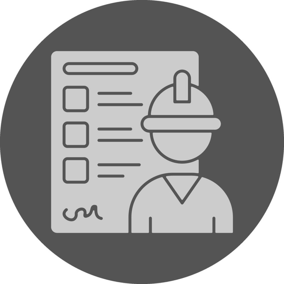 Employee Feedback Minimal Grey Icon vector
