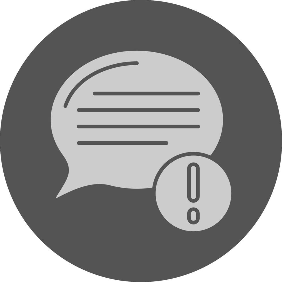 Warning Minimal Grey Icon vector