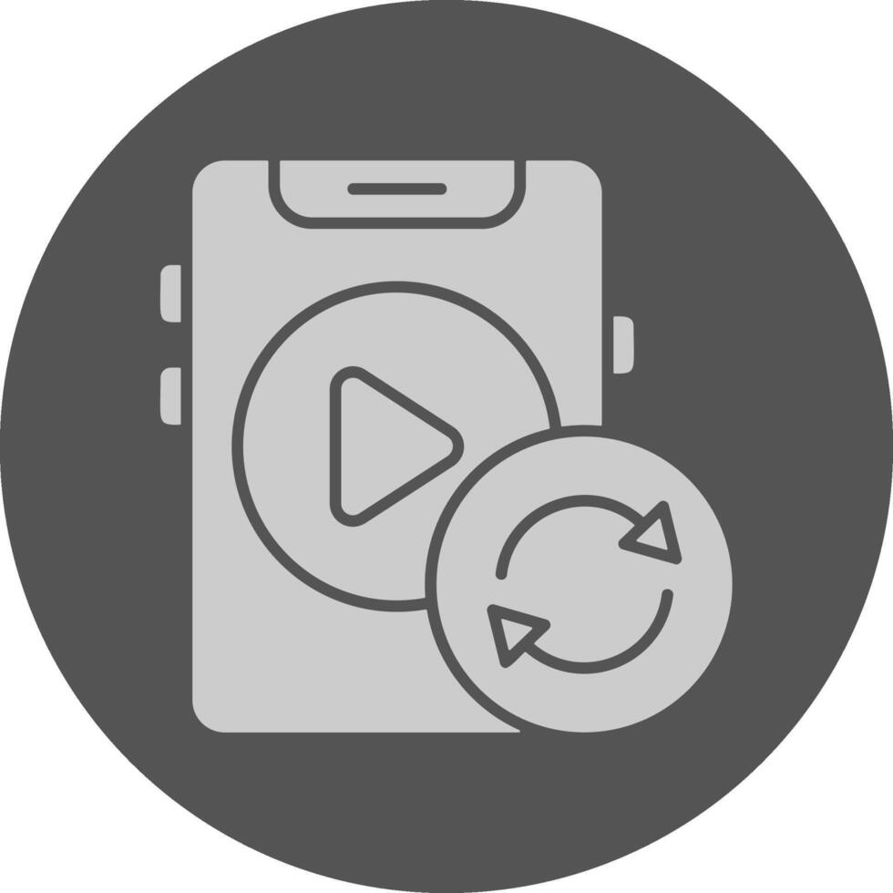 Auto-rotate Minimal Grey Icon vector