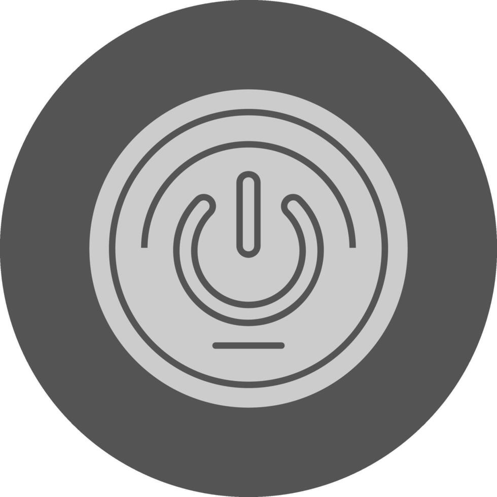 Power Minimal Grey Icon vector