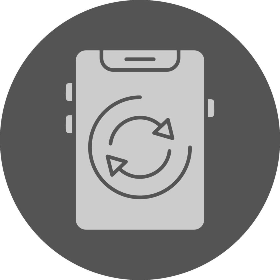 Sync Minimal Grey Icon vector