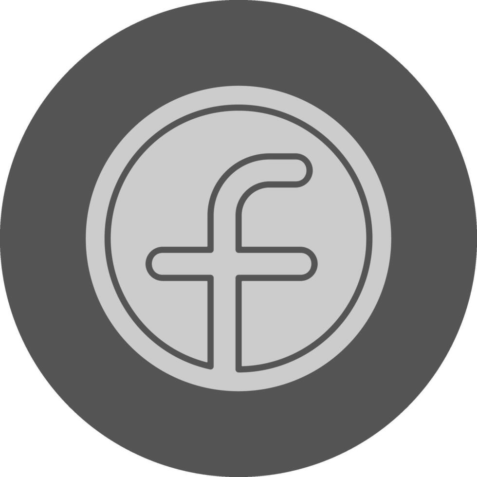 Facebook Minimal Grey Icon vector