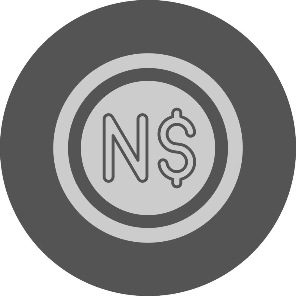 Kiribati Dollar Sign Minimal Grey Icon vector