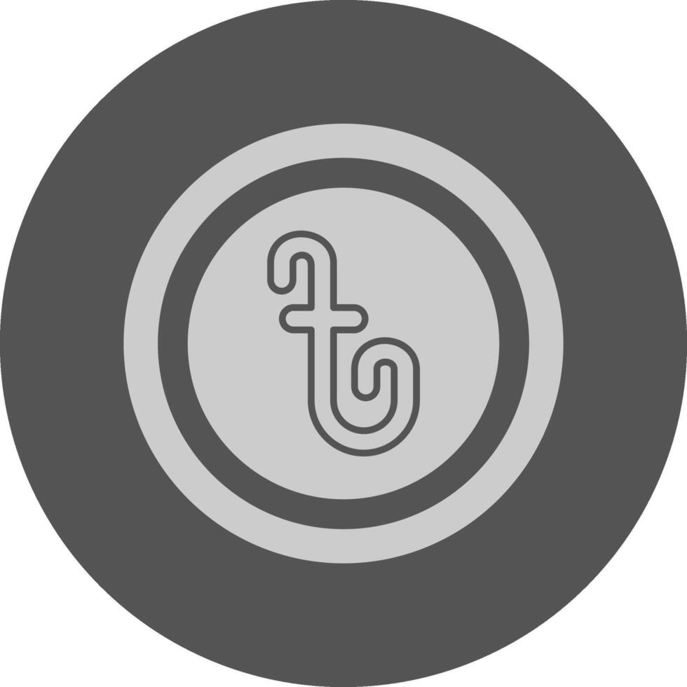 Bangladesh Currency Sign Minimal Grey Icon vector