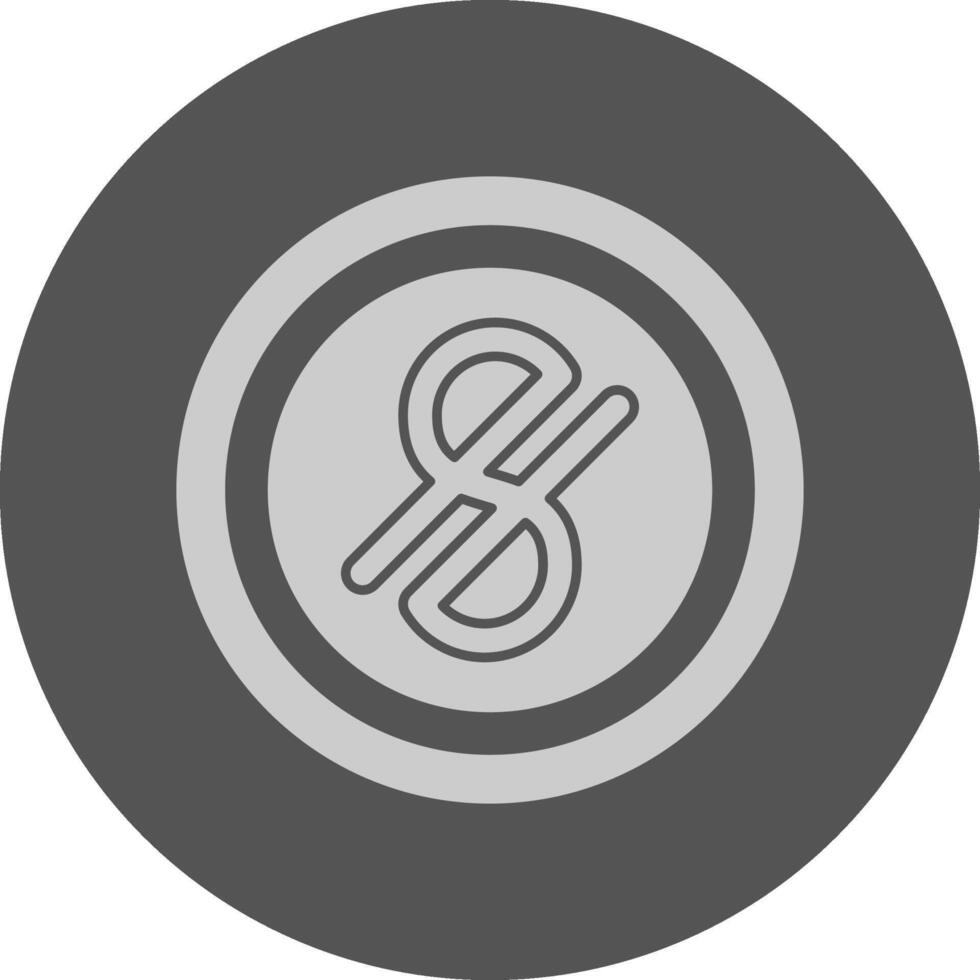 Uzbekistani Som Sign Minimal Grey Icon vector