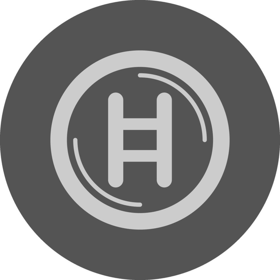 Hedera Minimal Grey Icon vector