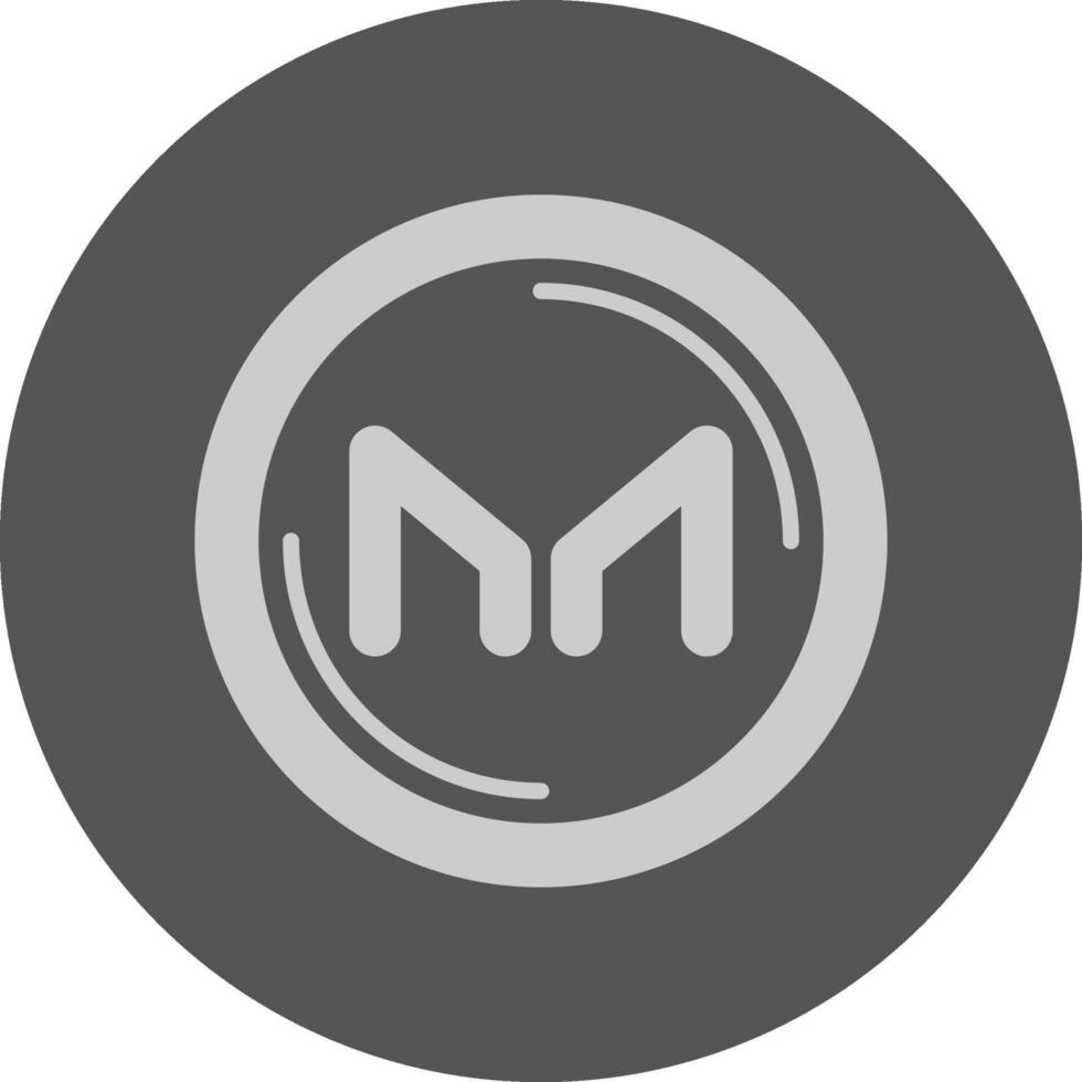 Maker Minimal Grey Icon vector