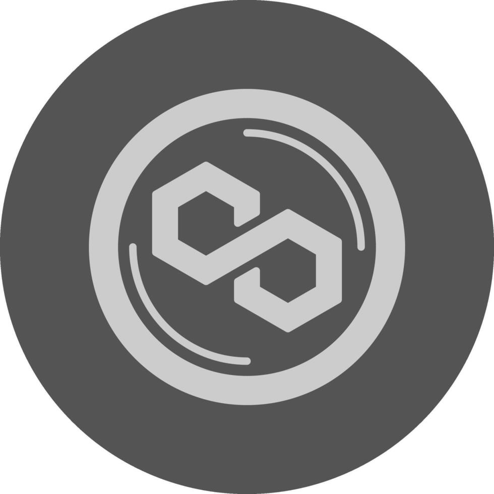 Polygon Minimal Grey Icon vector