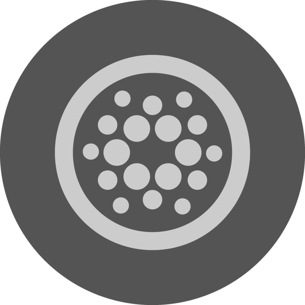 Cardano Minimal Grey Icon vector