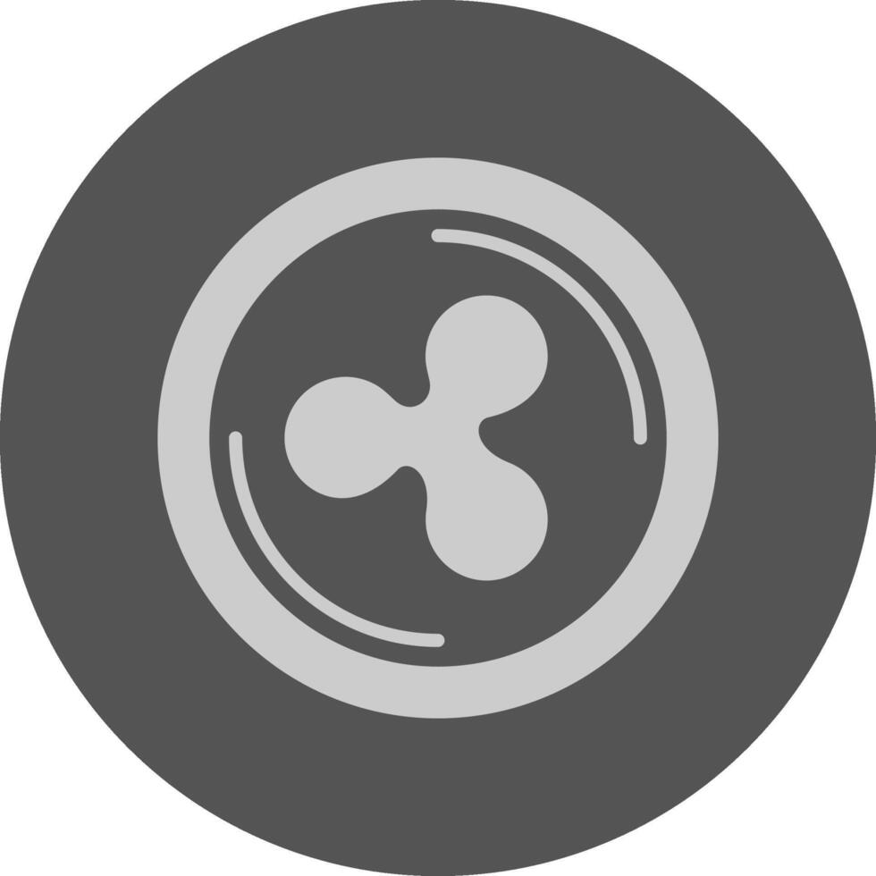 Ripple Minimal Grey Icon vector