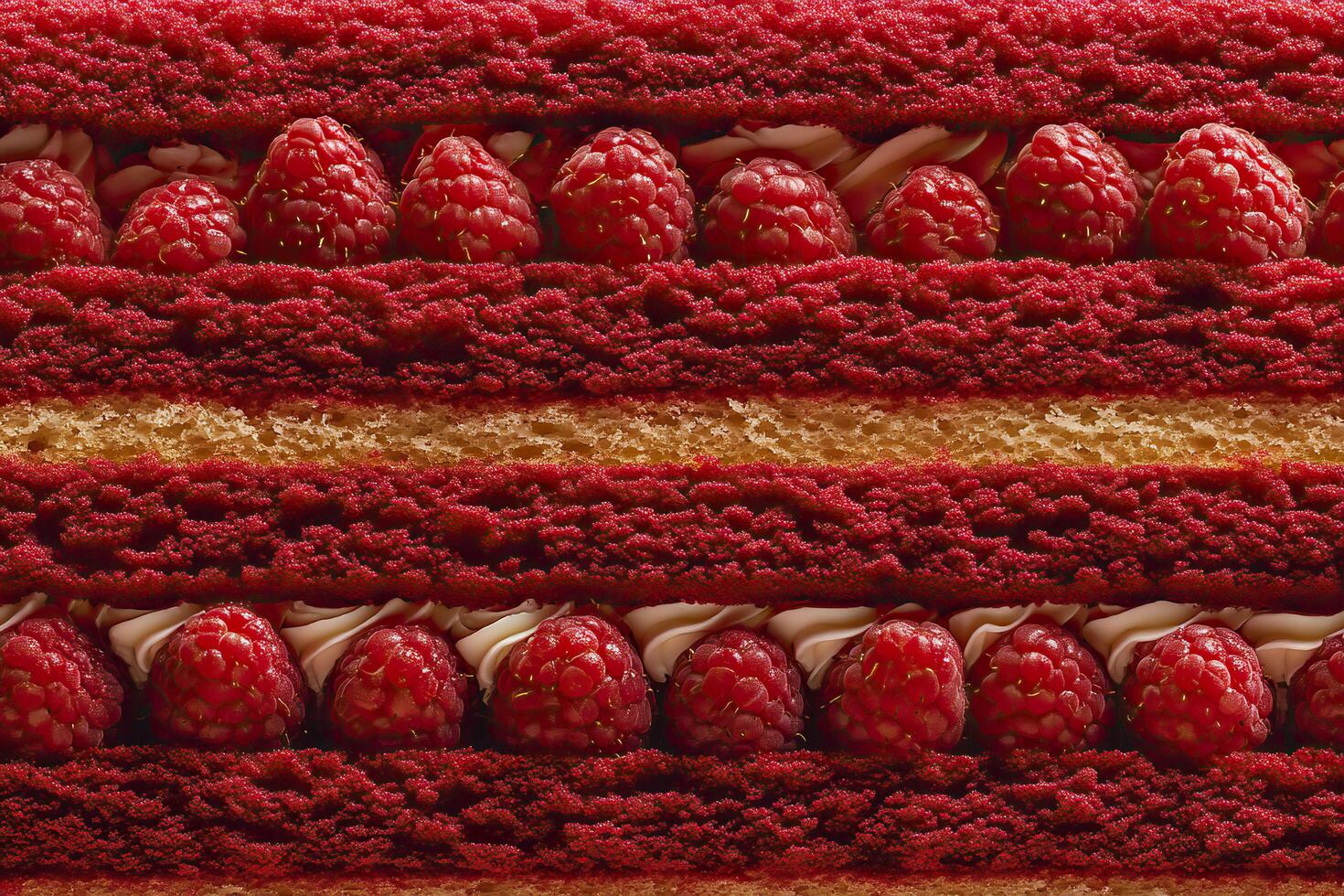 Layered raspberry cake with cream filling. photo