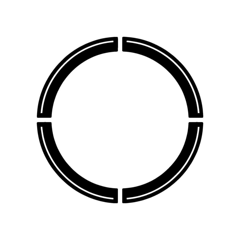 Minimalist Circular Divider, Modern Element vector