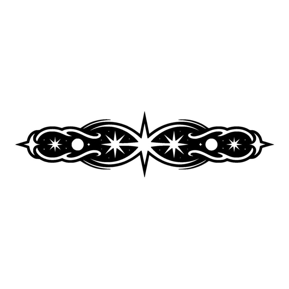 Tribal Starburst Border, Vintage Aesthetic vector