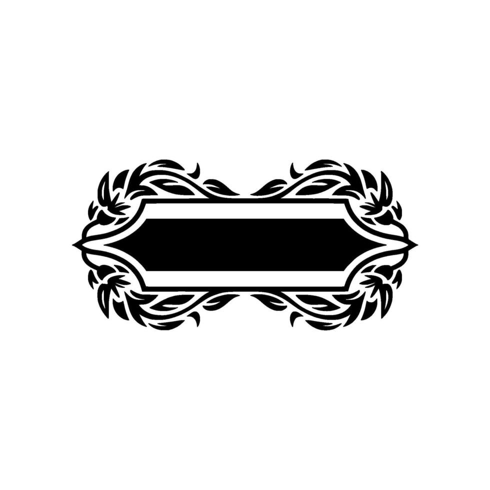 Elegant Black Ornamental Banner, Vintage vector