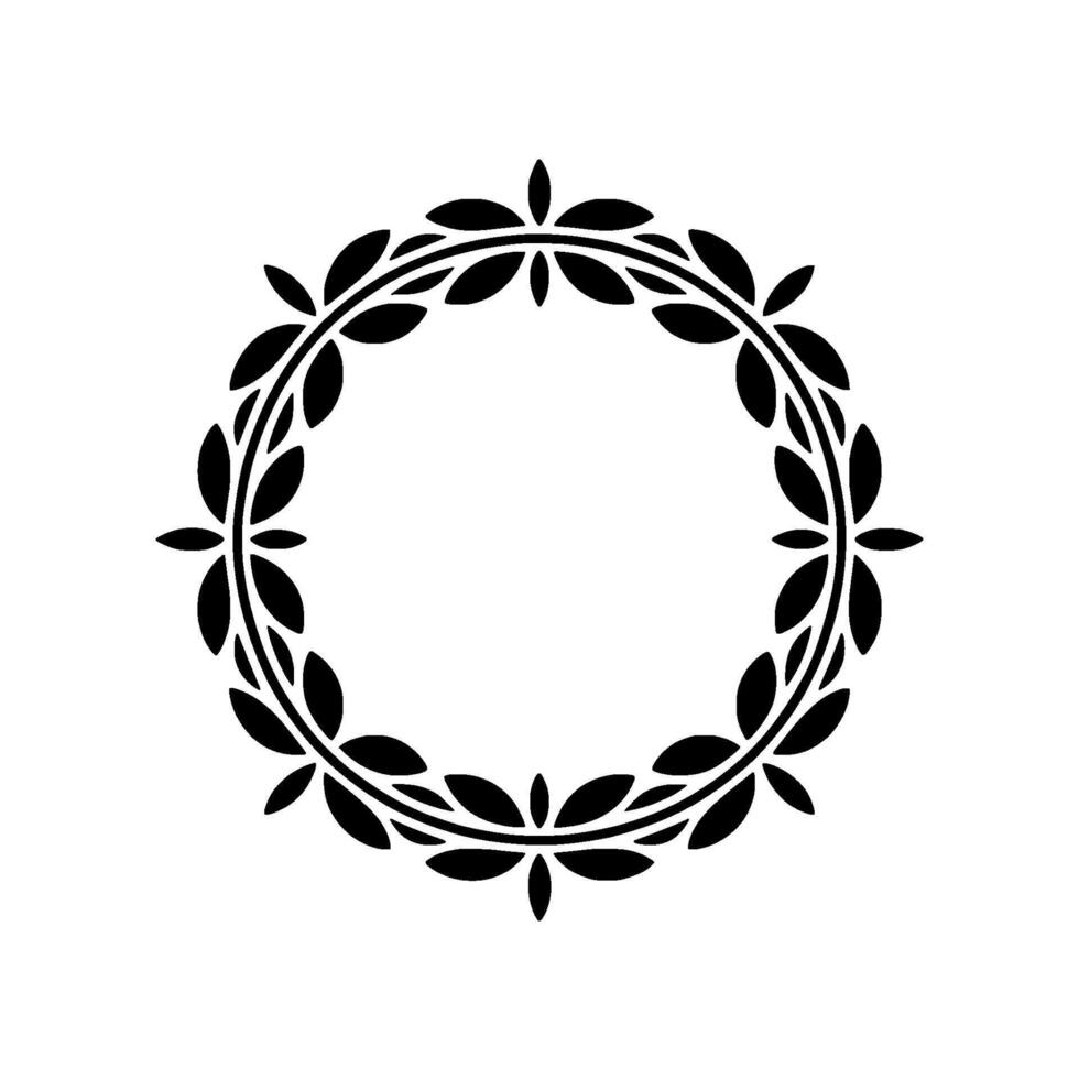 Elegant Laurel Wreath Border, Vintage , Minimalist vector