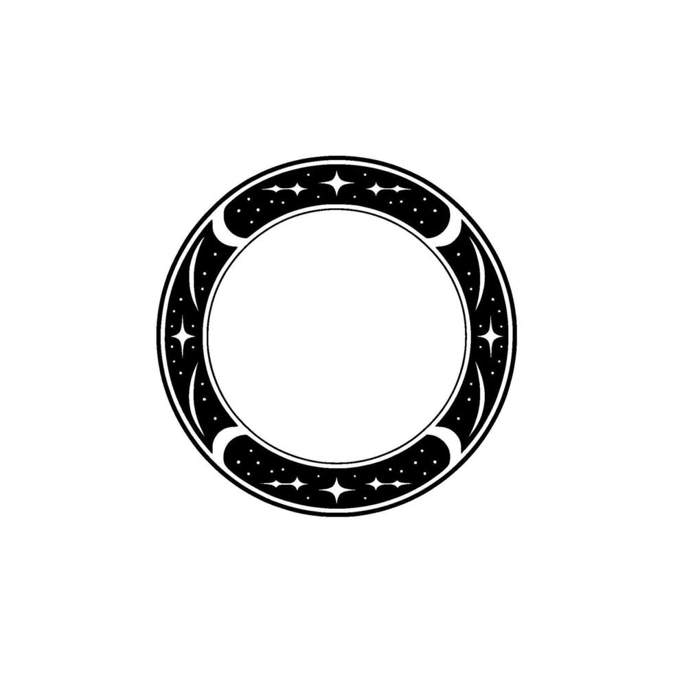 Stylized Tribal Circle, Celestial Motif vector