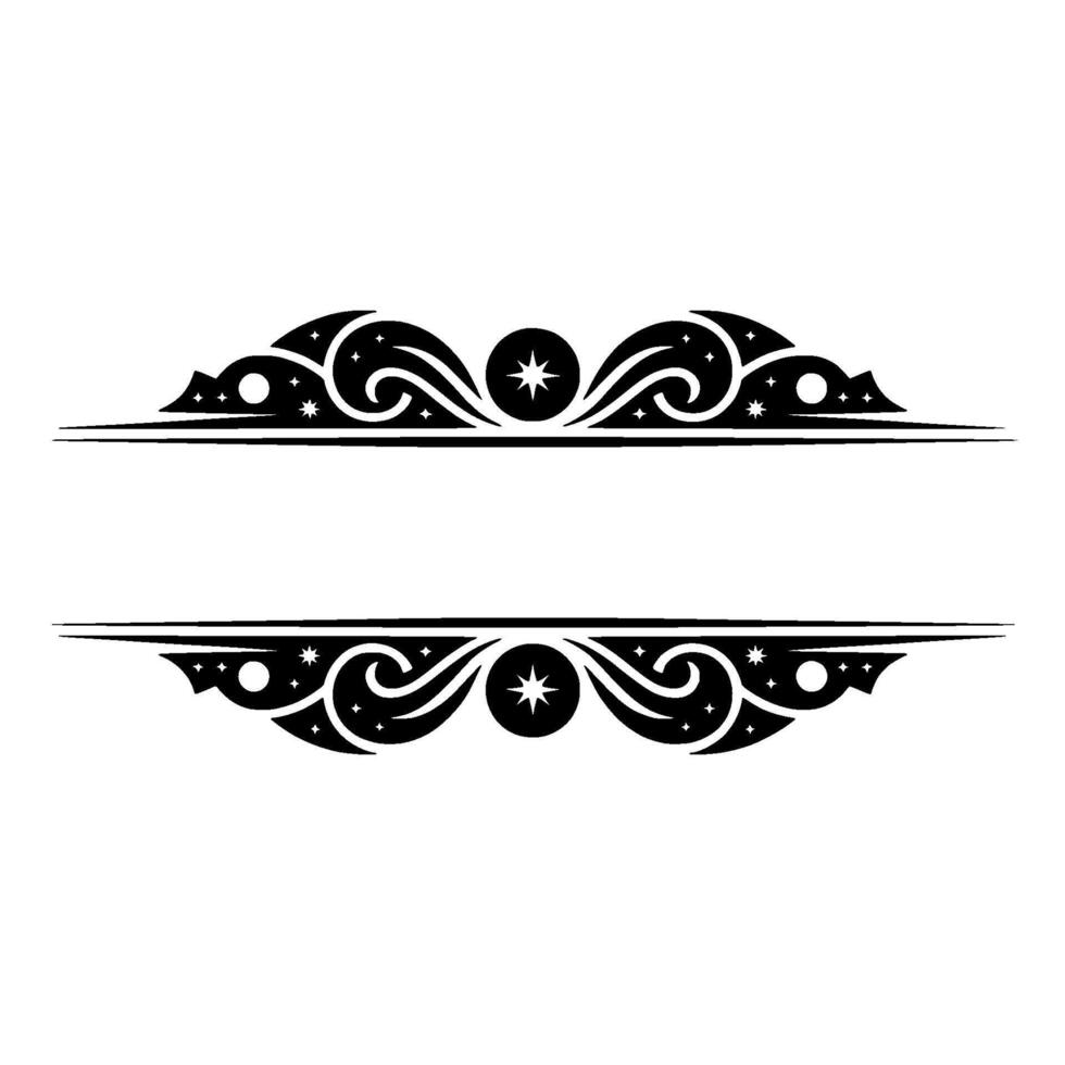 Elegant Starburst Border Vintage Decorative Element vector