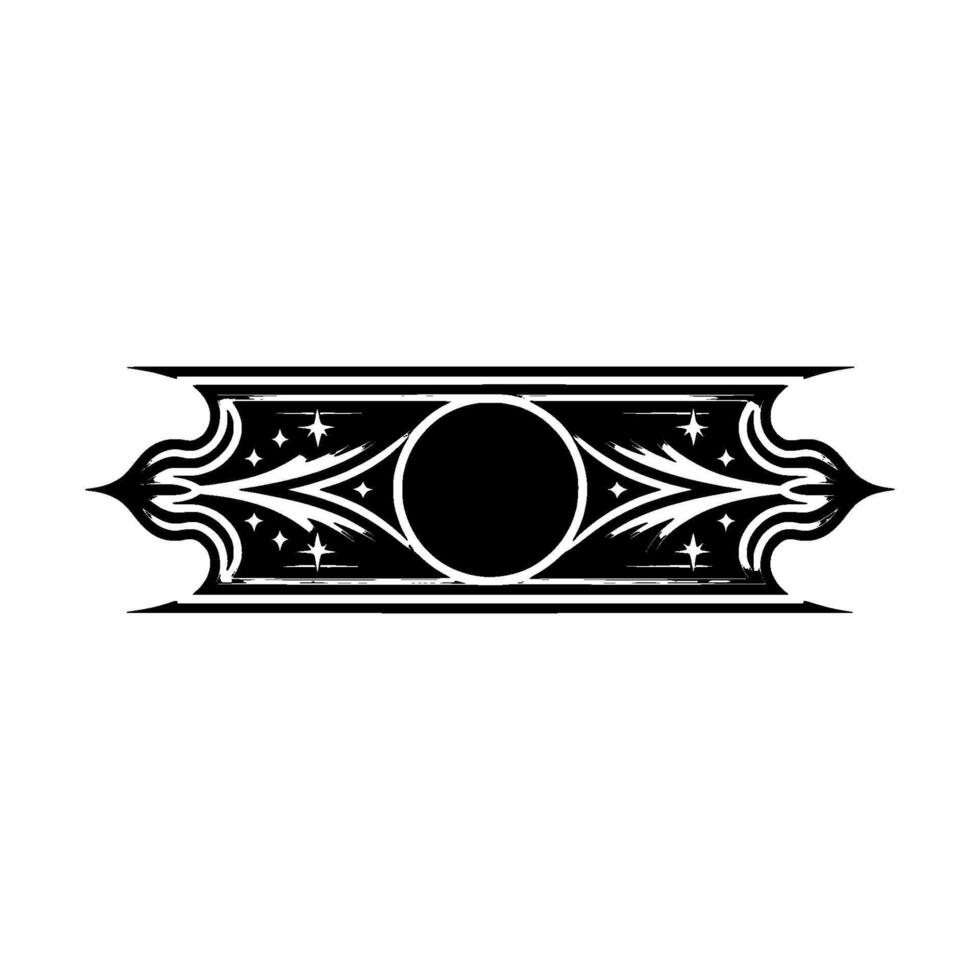 Celestial Ornament, Vintage Border, Gothic vector