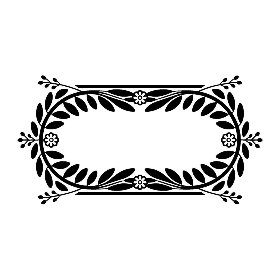 Elegant Botanical Frame, Vintage Element, Leaf vector
