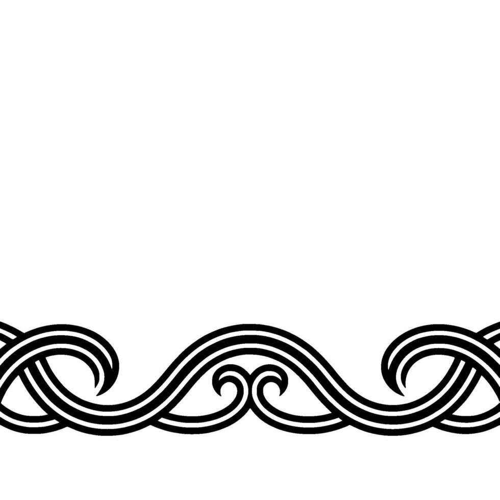 Elegant Celtic Wave Border, Vintage vector