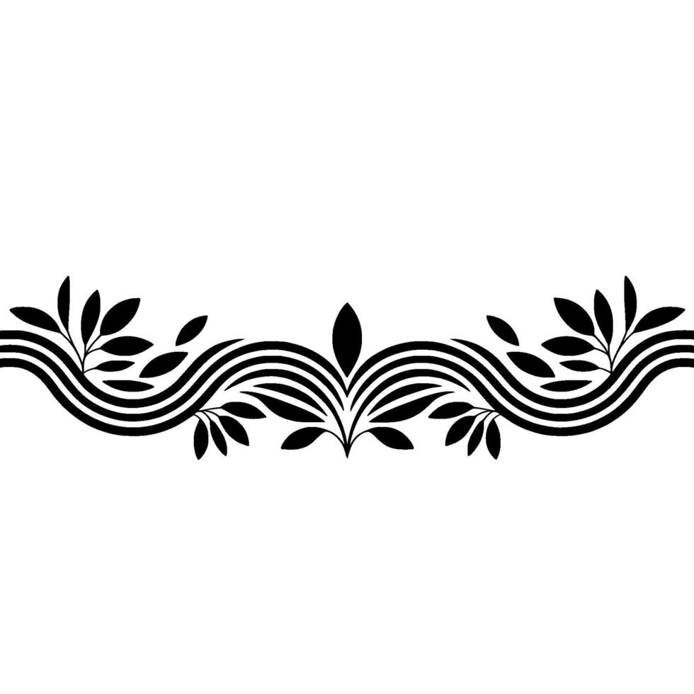 Elegant Botanical Border, Minimalist - Ornament vector