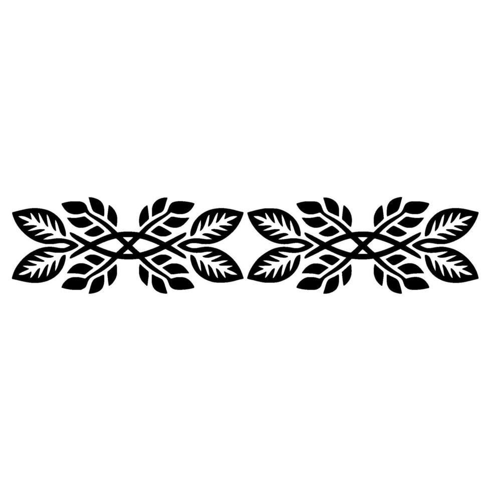 Stylized Leaf Border, Minimalist , Decorative Element vector