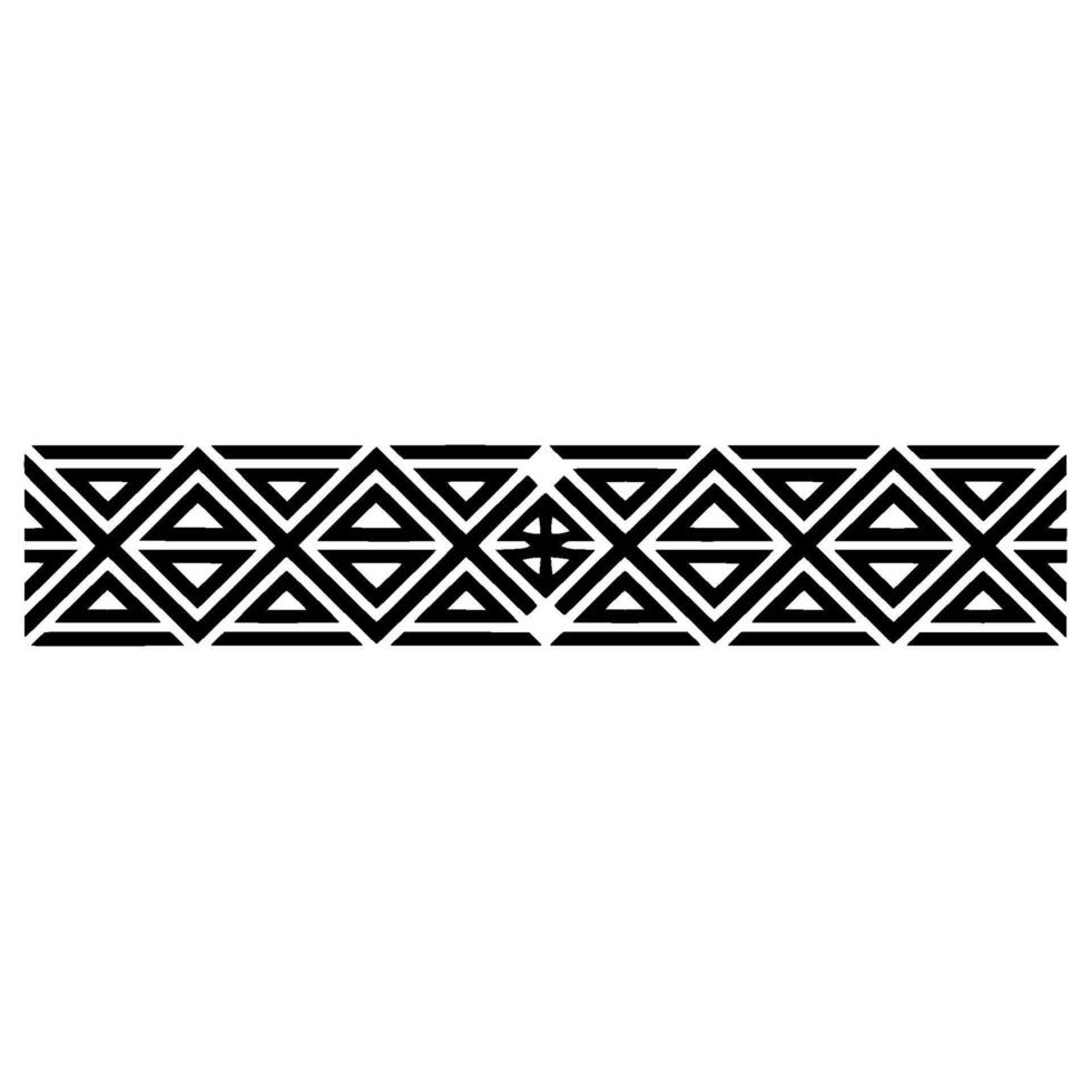 Geometric Border, Black White Deco Pattern vector
