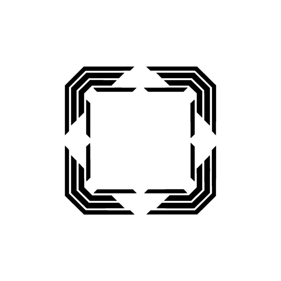Geometric Deco Frame, Modern Abstract, Minimalist vector