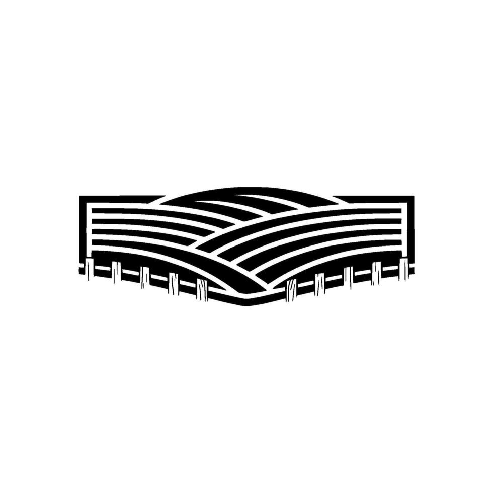Geometric Farm Emblem, Modern Agriculture vector