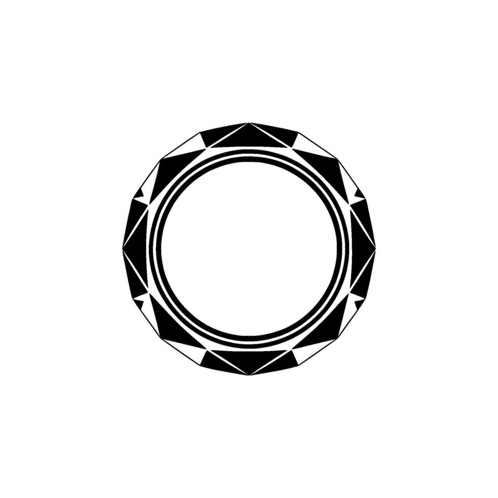 Geometric Circle, Minimalist , Black White vector