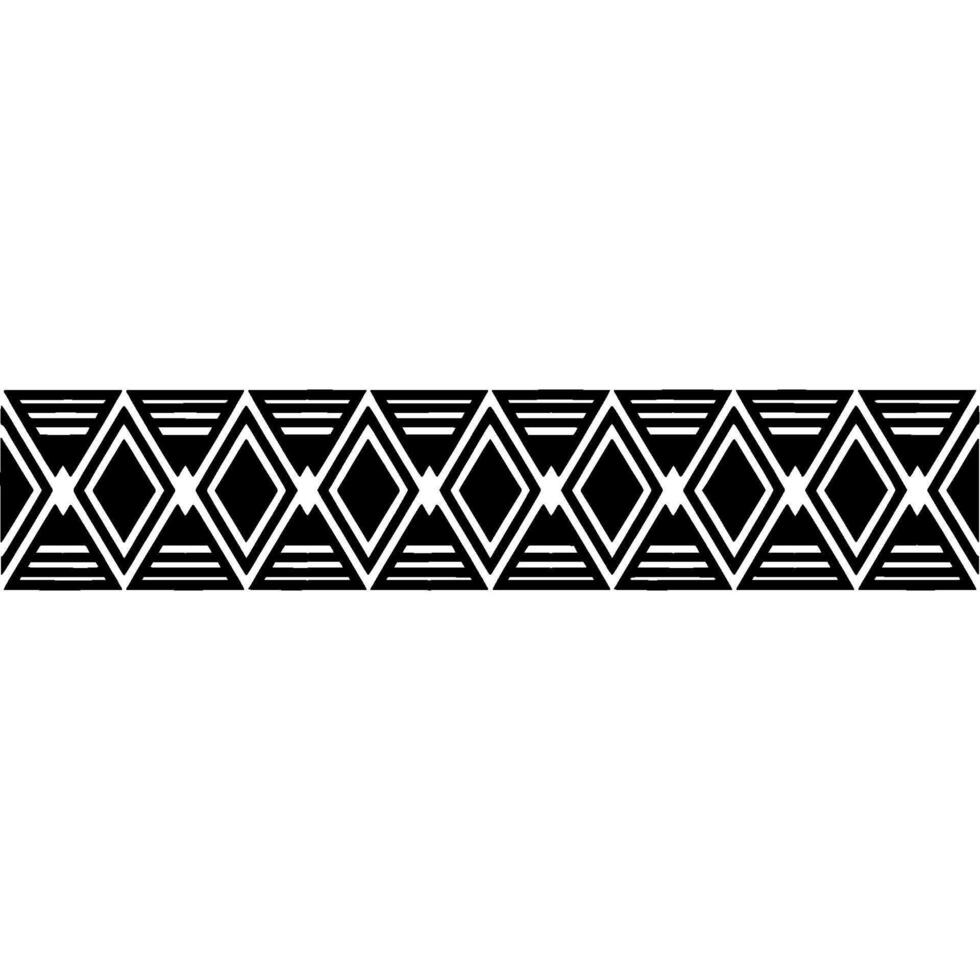 Geometric Deco Border Minimalist Black White Pattern vector