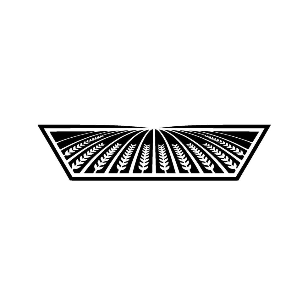 Geometric Wheat Emblem, Minimalist vector