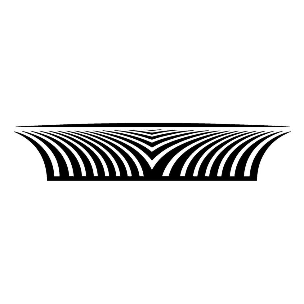 Abstract Wave, Geometric Horizon, Minimalist vector