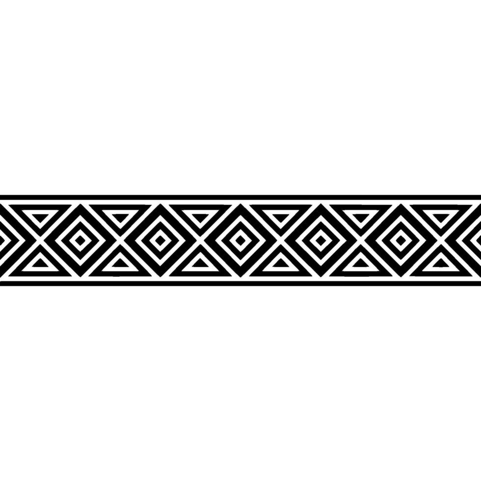 Geometric Diamond Border, Minimalist Black White vector