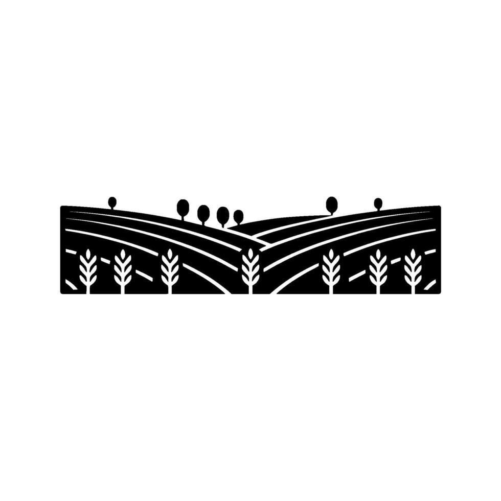 Serene Horizon Minimalist Landscape Emblem vector