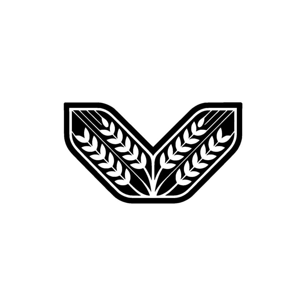 Geometric Leaf Emblem, Tribal , Minimalist vector