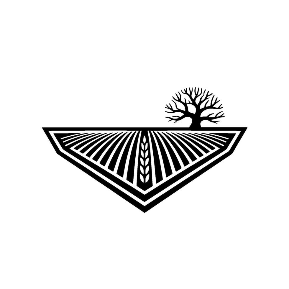 Agricultural Emblem Rooted Growth, Harvest Symbol vector
