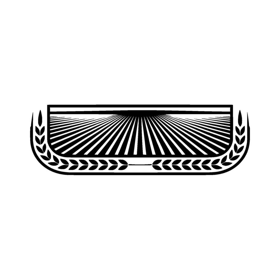 Agricultural Emblem Harvest, Growth, and Tradition vector