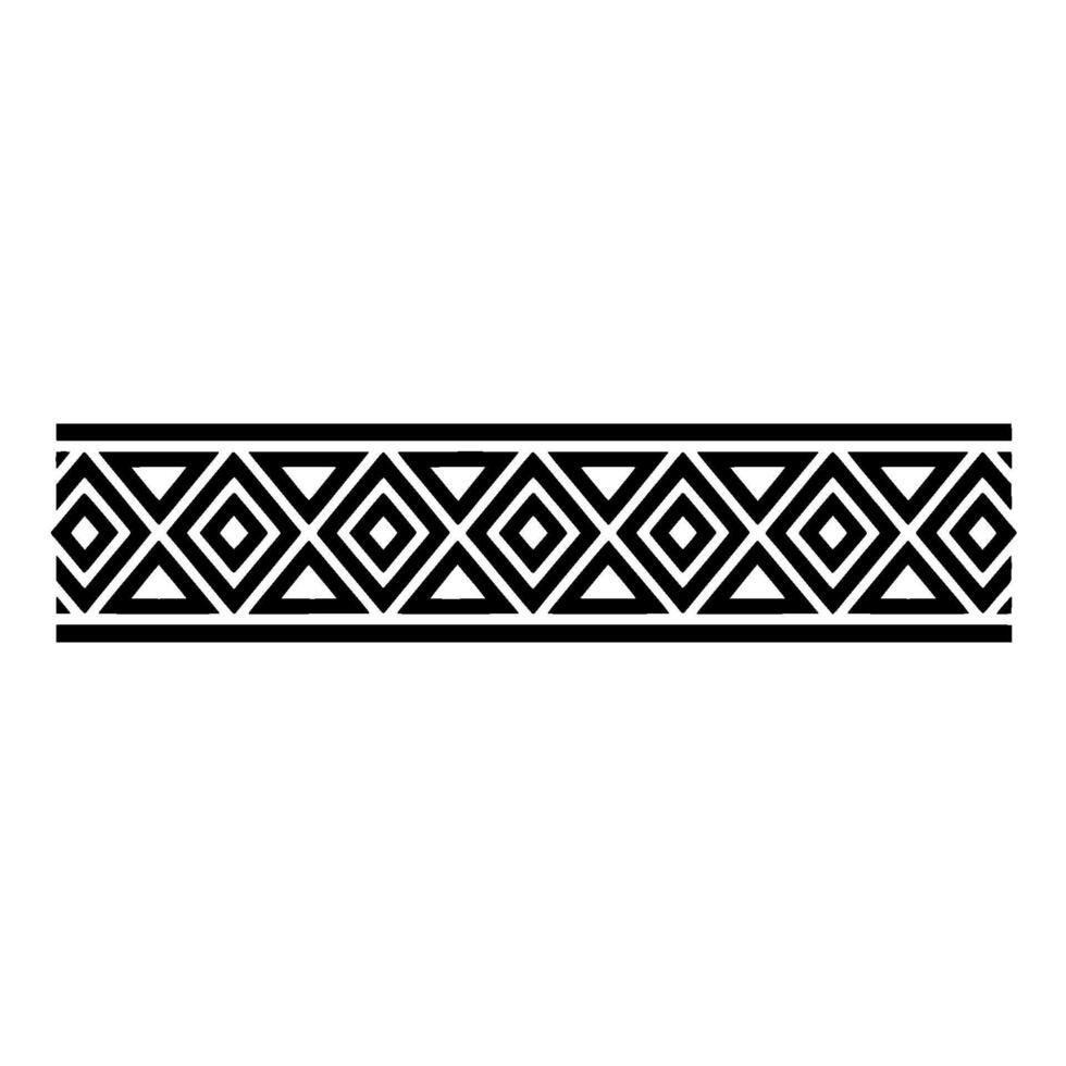 Geometric Border, Art Deco Pattern, Black White vector